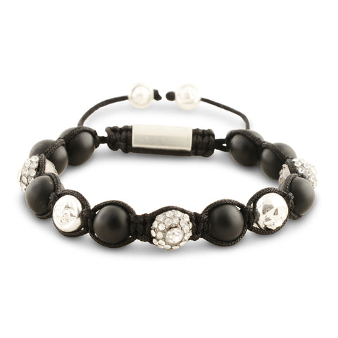 Signature Matte Black Onyx & Swarovski Crystal Bracelet