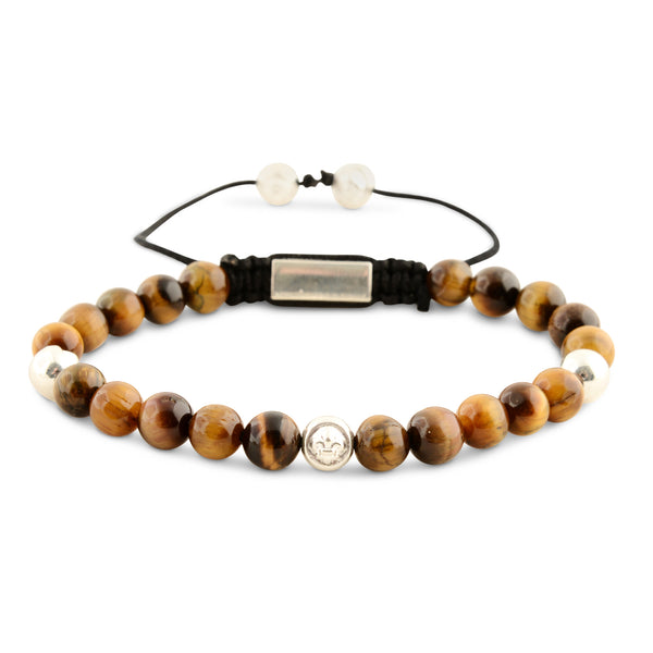 Yellow Tiger Eye & Silver Bracelet