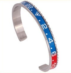 Blue & Red Silver Speedometer Bracelet