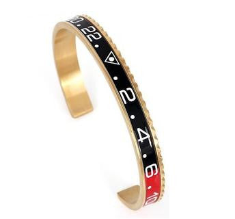 Black & Red Gold Speedometer Bracelet