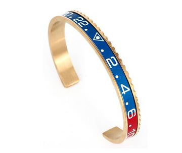 Blue & Red Gold Speedometer Bracelet